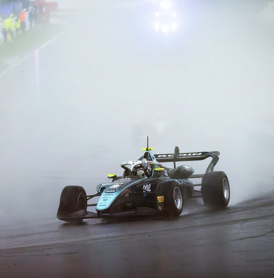 Racing in the spray